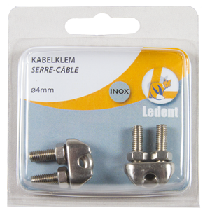 Serre-câble Ø4mm inox - 2 pces